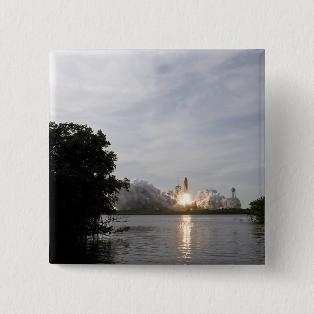 Space Shuttle Endeavour lifts off 3 15 Cm Square Badge (Front)