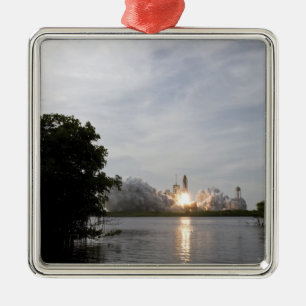 Space Shuttle Endeavour lifts off 3 Metal Tree Decoration