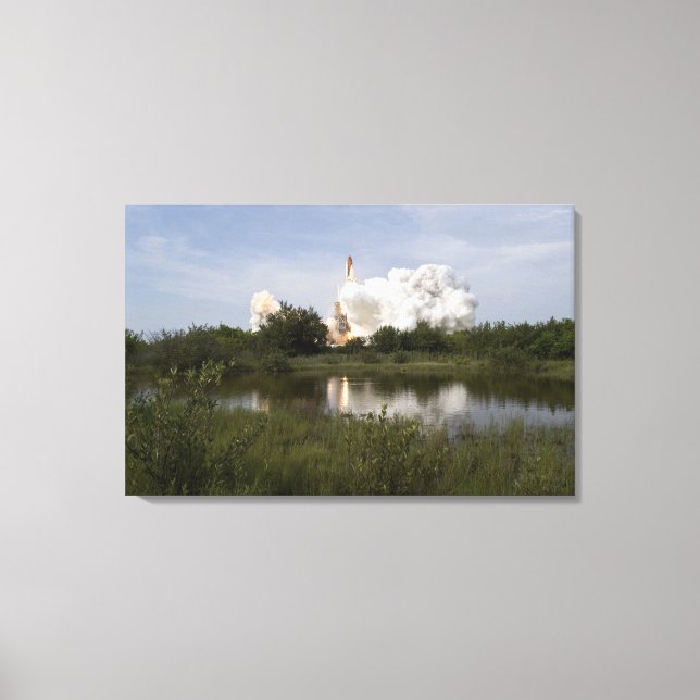 Space Shuttle Endeavour lifts off 6 Canvas Print (Front)