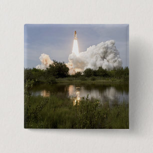 Space Shuttle Endeavour lifts off 7 15 Cm Square Badge