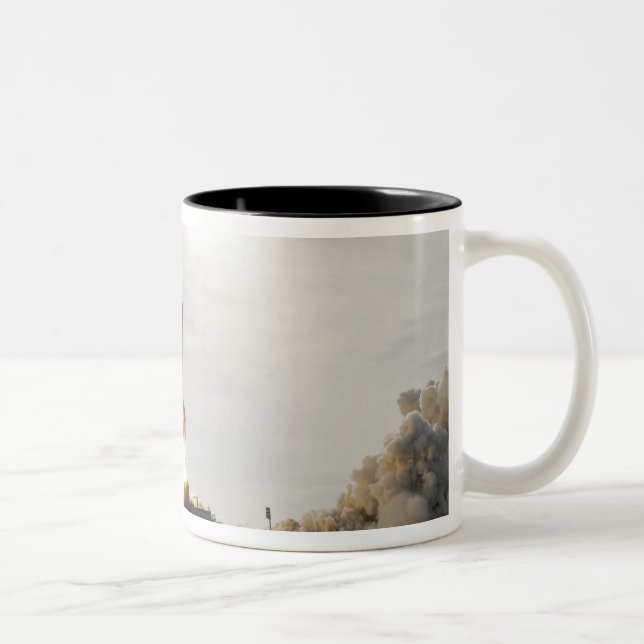 Space Shuttle Endeavour lifts off 8 Two-Tone Coffee Mug (Right)