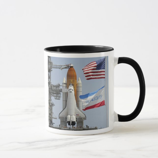 Space Shuttle Endeavour on the launch pad 3 Mug (Right)