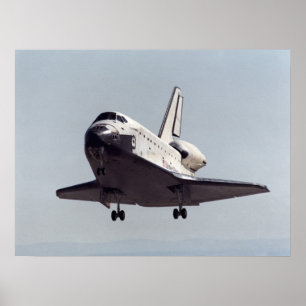 Space Shuttle Endeavour Prepares to Land (STS-100) Poster