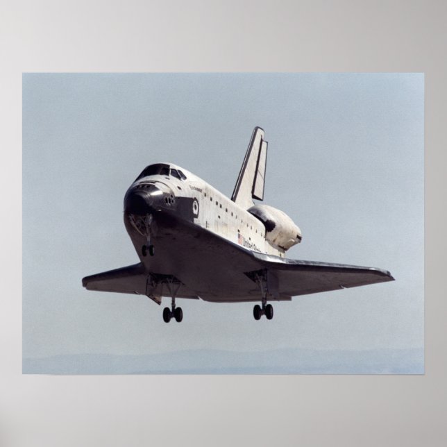 Space Shuttle Endeavour Prepares to Land (STS-100) Poster (Front)