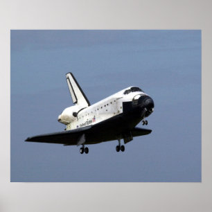 Space Shuttle Endeavour Prepares to Land (STS-108) Poster