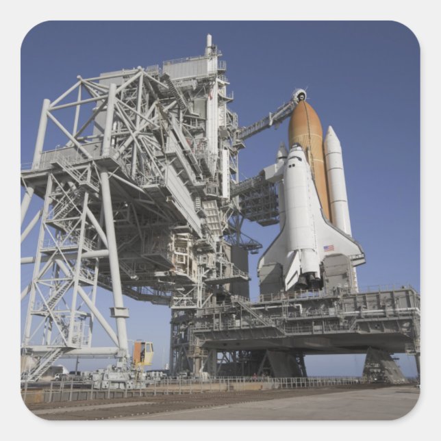 Space shuttle Endeavour Square Sticker (Front)