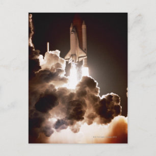 Space shuttle launch postcard