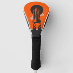 Space Shuttle Launch Silhouette Golf Head Cover