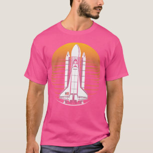 Space Shuttle Launch Sunset Rocket Spaceship T-Shirt