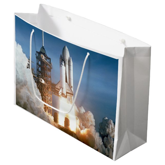 Space Shuttle Lifts Off Large Gift Bag (Front Angled)