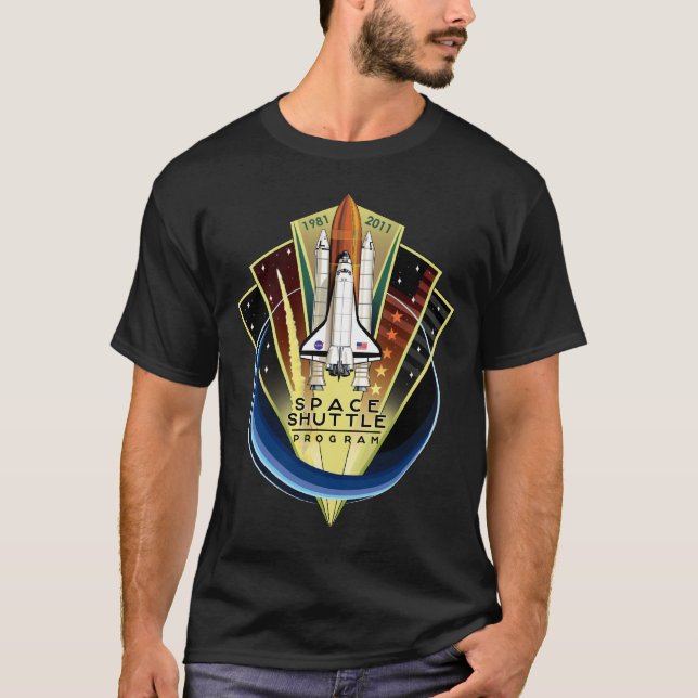 Space Shuttle Program Commemorative Patch T-Shirt (Front)