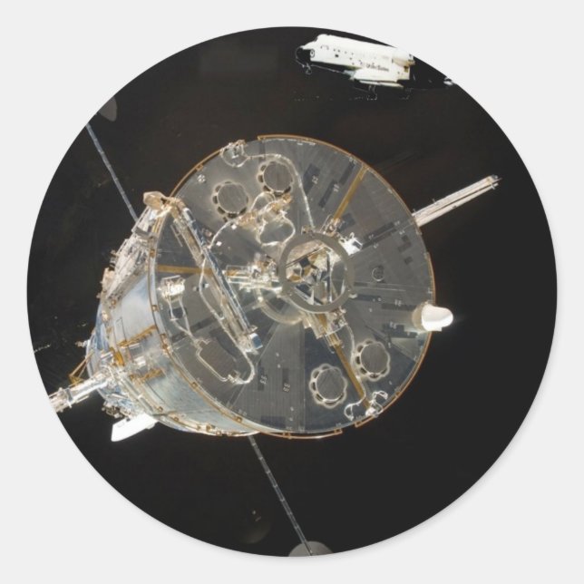 Space Shuttle SkyLab Classic Round Sticker (Front)