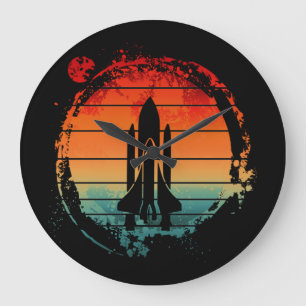 SPACE SHUTTLE VINTAGE LARGE CLOCK