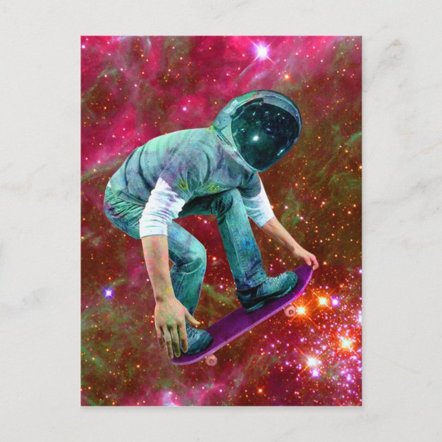 Space Skateboarder Postcard (Front)