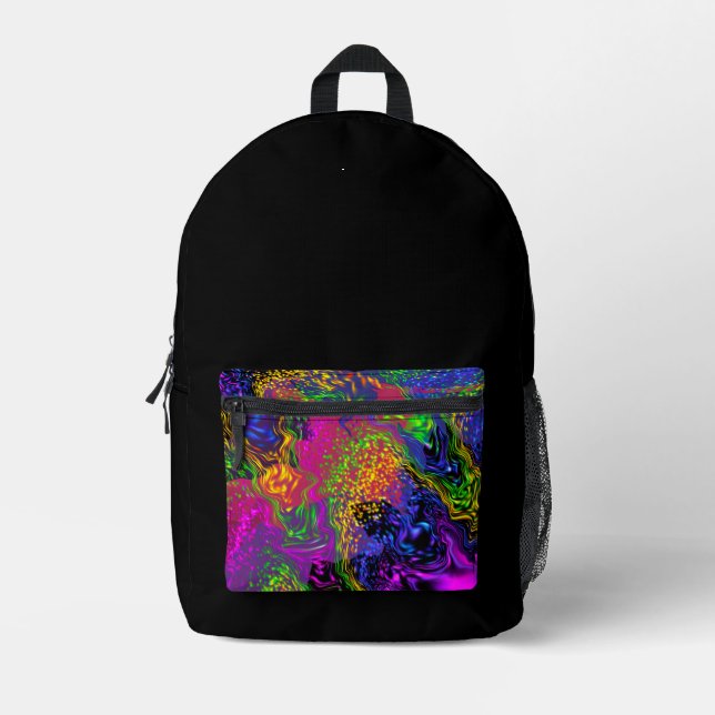 Space Sky Under The Water Printed Backpack (Front)