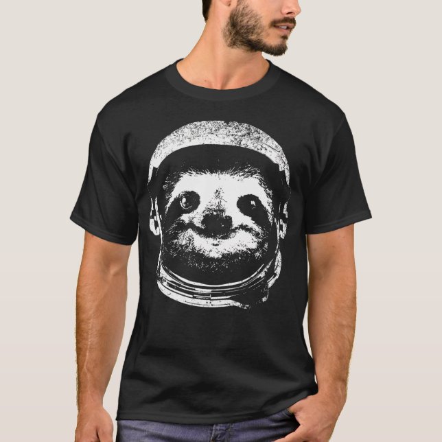 Space Sloth Astronaut T-Shirt (Front)