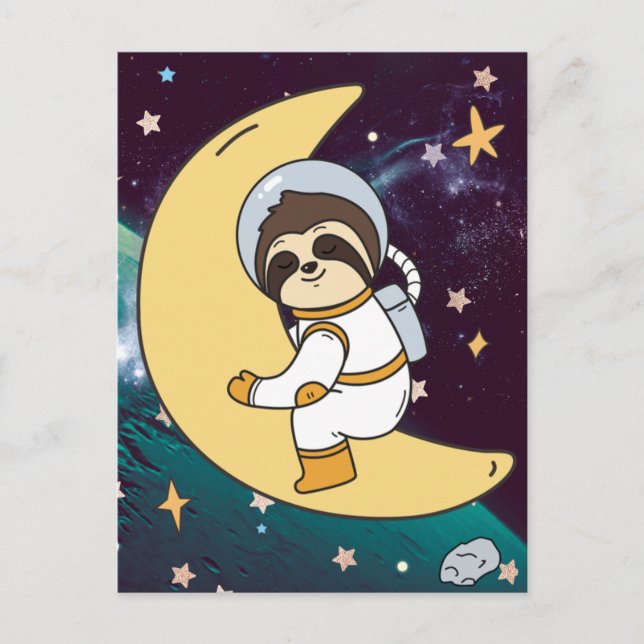 Space Sloth Postcard (Front)