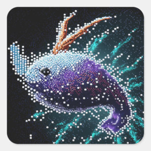 Space Slug Square Sticker