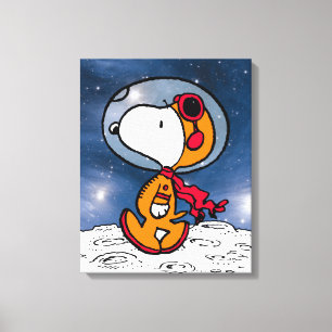 SPACE   Snoopy Astronaut Canvas Print