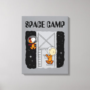 SPACE   Snoopy & Charlie Brown Canvas Print