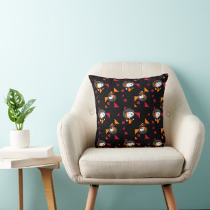 SPACE   Snoopy Space Suit Black Pattern Cushion