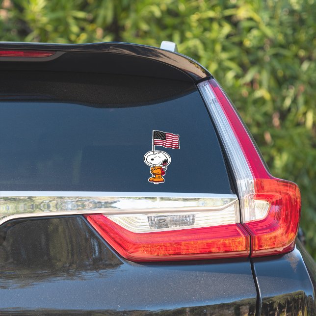 SPACE | Snoopy With Flag Astronaut (Car Side)