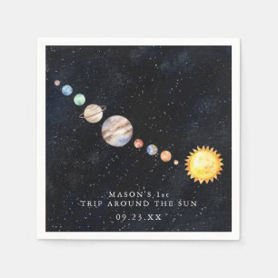 Space   Solar System Birthday Party Napkin
