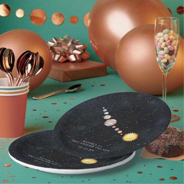 Space | Solar System Birthday Party Paper Plate (Multi)