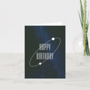Space Starry Night Universe Happy Birthday  Card
