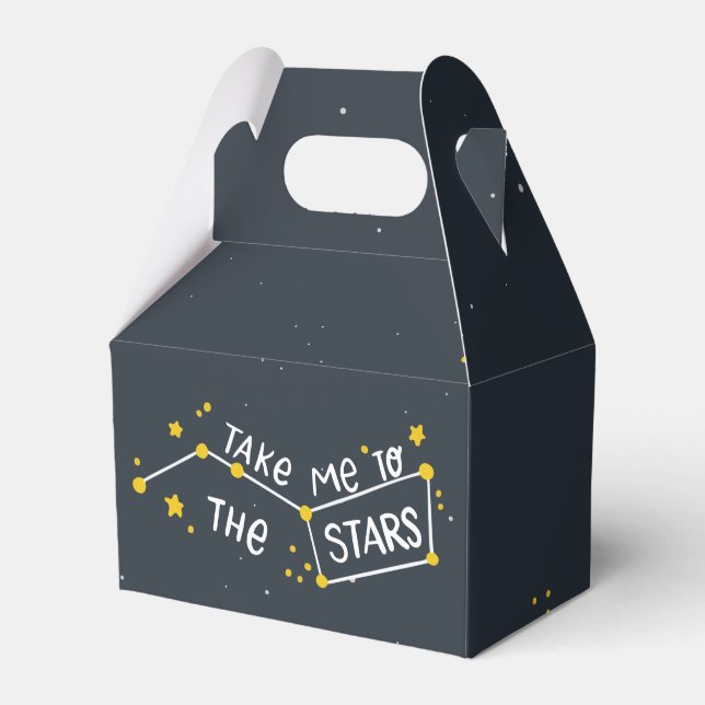 Space Stars Astronaut Birthday Favour Box (Front Side)