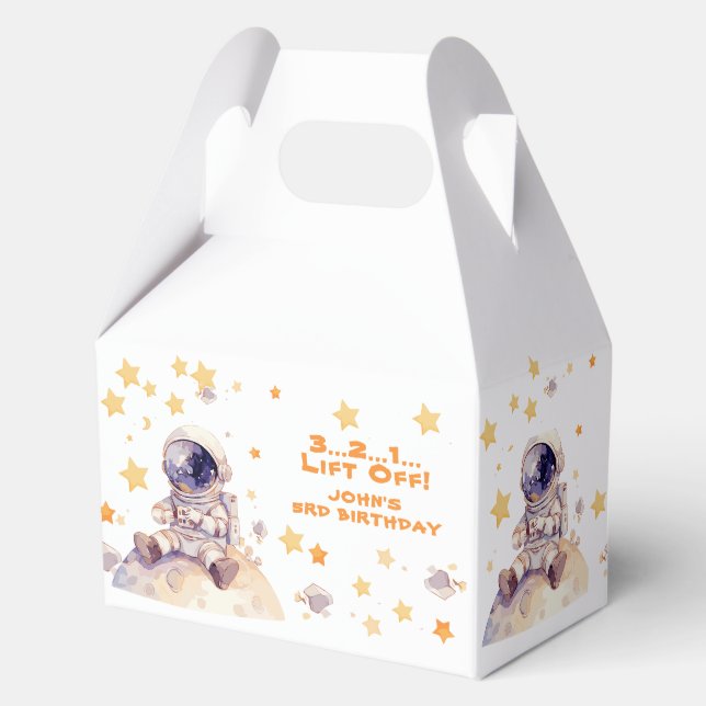 Space Stars & Astronauts Kids birthday Favour Box (Front)