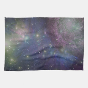 Space, stars, galaxies and nebulas tea towel