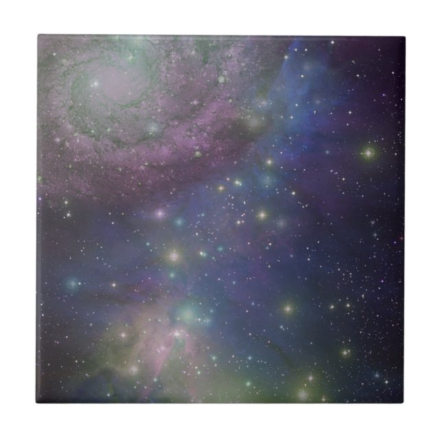 Space, stars, galaxies and nebulas tile (Front)