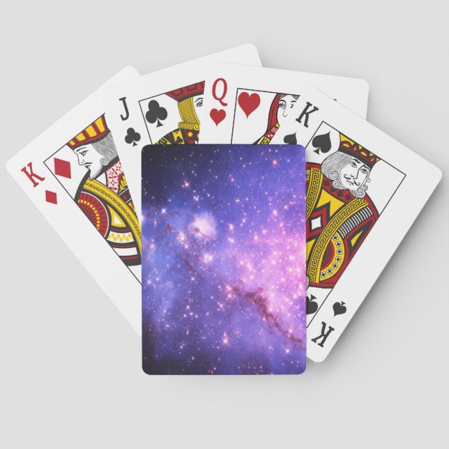 Space Stars Universe Purple  Playing Cards (Back)