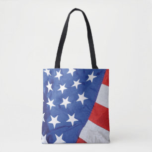 Space Station American Flag Earth Orbit Tote Bag