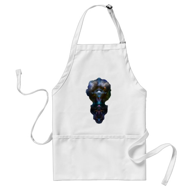 Space Station Ansarious Fractal Art ISO Standard Apron (Front)