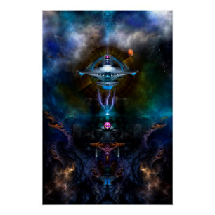 Space Station Ansarious Perfect Poster
