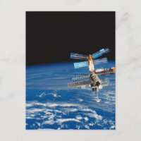 Space Station Orbiting Earth 3