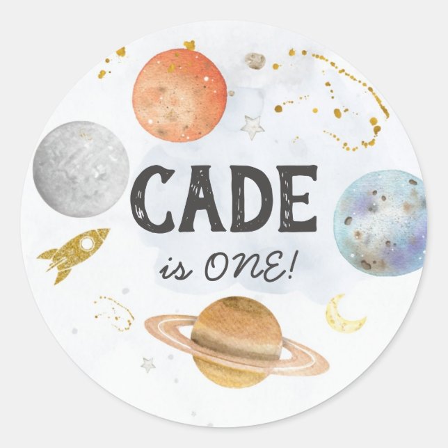 Space Sticker, First trip around the sun sticker (Front)