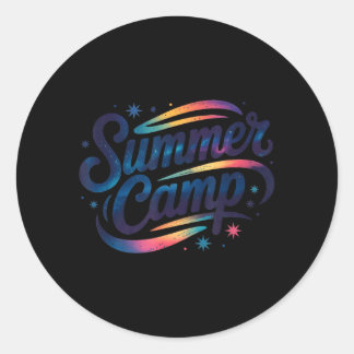 Space Summer Camp Director Camping School Besties Classic Round Sticker