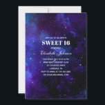Space sweet 16. Night stars. Modern 16th birthday Invitation<br><div class="desc">Space Sweet 16 birthday invitation. Contact me,  please,  if you need additional items.</div>
