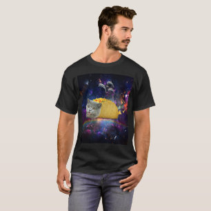 Space Tacocat Flying Dolphins Tortilla Chips Rainb T-Shirt
