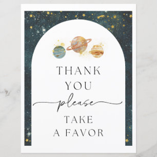 Space Thank You Sign   Space Favour Sign