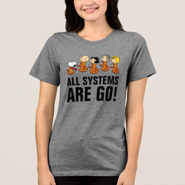 SPACE | The Peanuts Gang Tri-Blend Shirt (Front)