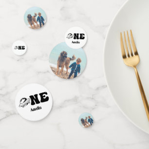 Space Theme 1st Birthday UFO Photo Confetti