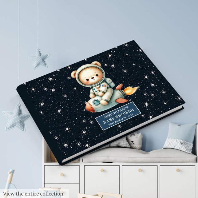 Space Theme Baby Boy Guest Book Teddy Bear (Space Theme Baby Boy Guest Book Teddy Bear)