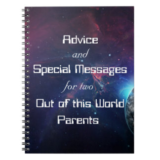 Space Theme Message and Advice Notebook