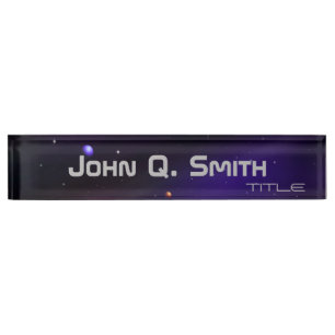 Space Theme Personalised Nameplate