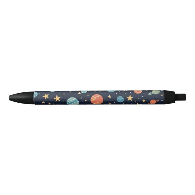 Space themed  black ink pen (Front)