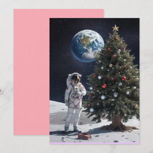 Space themed Christmas Invitation